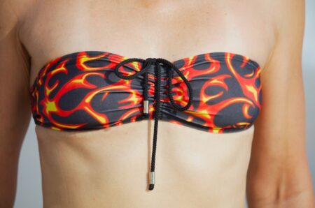 Micro ruched boob tube bandeau