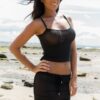 Frilly mesh micro cami