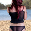 Frilly mesh micro cami